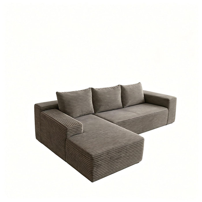 Modern L-Shaped Sectional Sofa With Left Facing Chaise