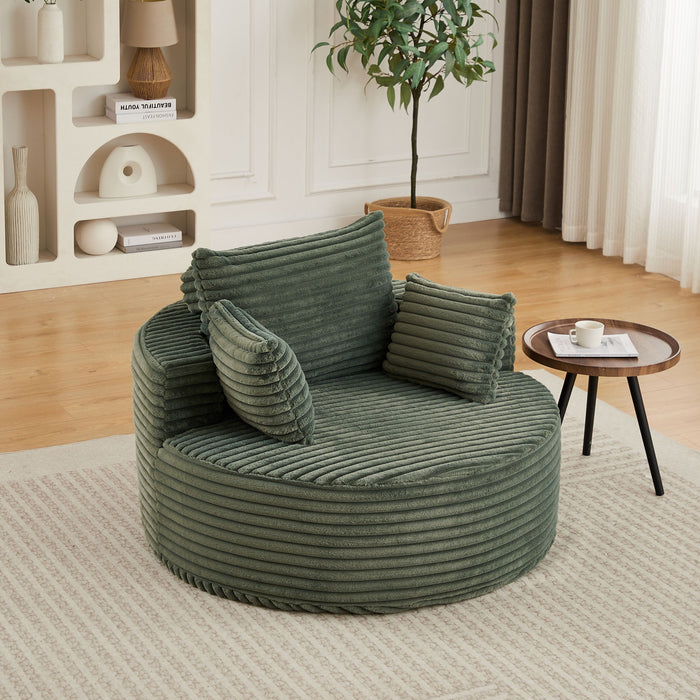 Modern Single Sofa With Backrest Pillow For Living Room