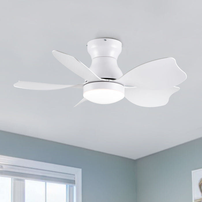 Low Profile Flush Mount Ceiling Fan With Light