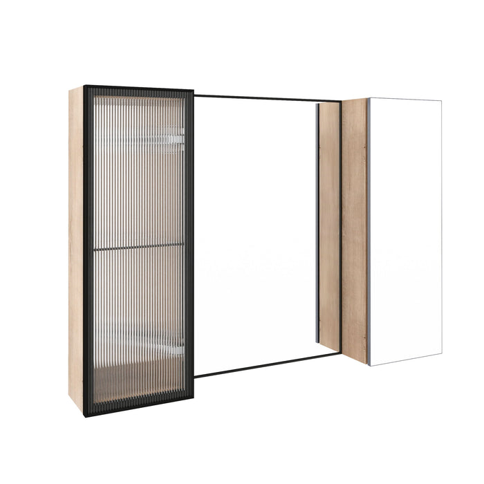 Wall Mounted Cabinet With Soft Close Door, Adjustable Shelves Storage For Bathroom - Imitative Oak