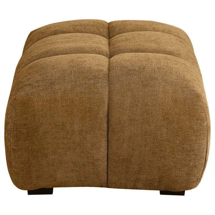 Calla - Rectangular Tufted Ottoman - Amber