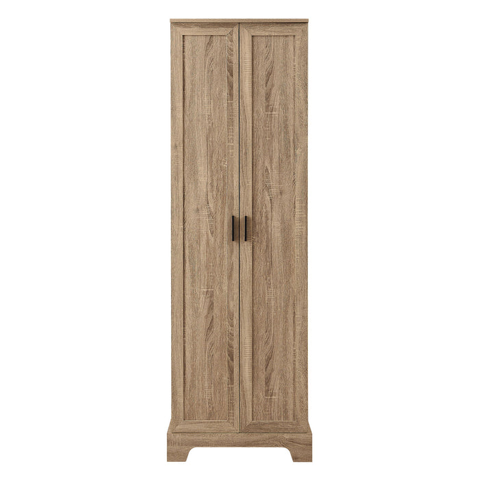 Storage Cabinet With Adjustable Shelves, 2 Doors, Rectangle Design For Bathroom