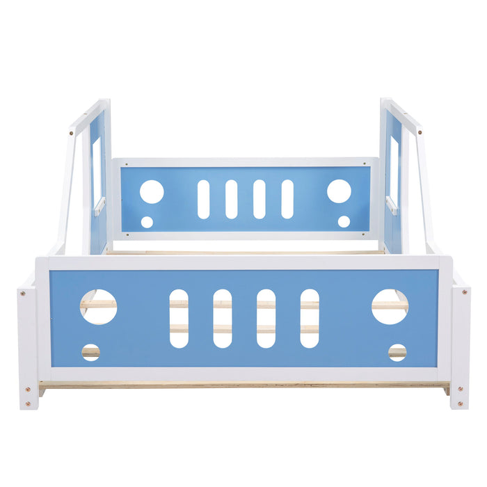 Classic Car Shaped Platform Bed With Wheels