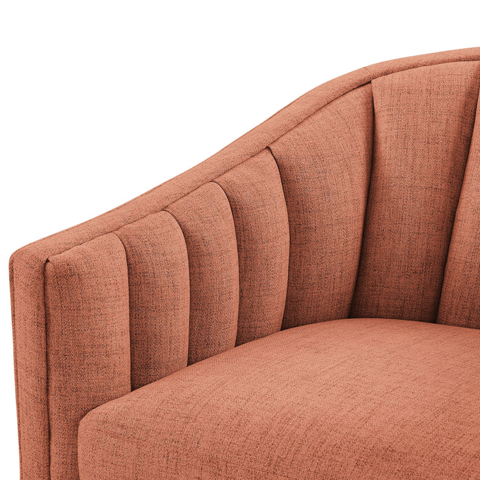 Solitude - Skirted Swivel Accent Chair With Hemp Like