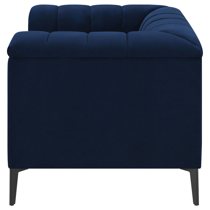 Darci - Accent Armchair With Seating And Tapered Legs - Blue