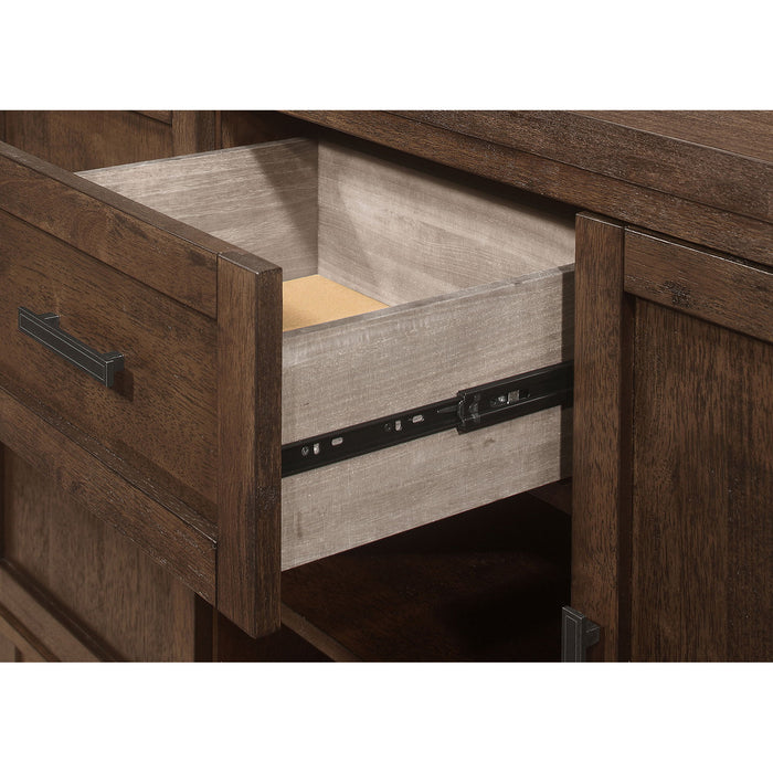 Mccall - 2 Door Server With 1 Drawer - Brown Oak