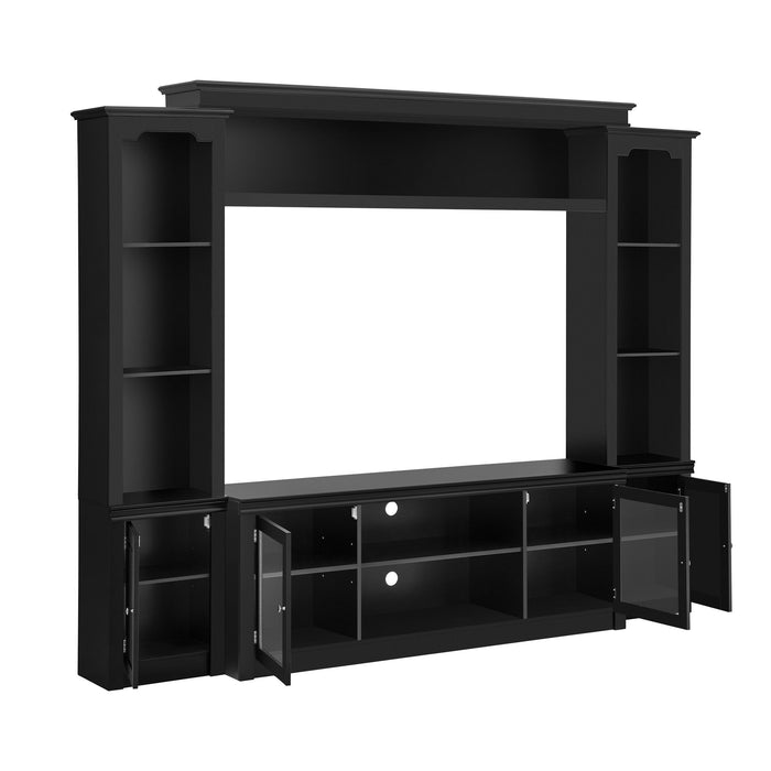 All-In-One TV Stand With Bookcase For TVs Up To 65"