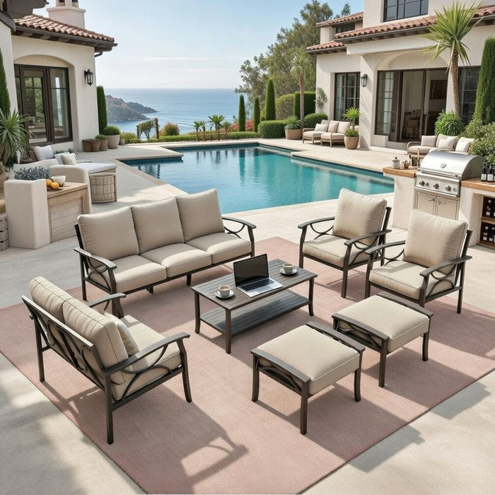 Patio Furniture Set & Coffee Table For Backyard