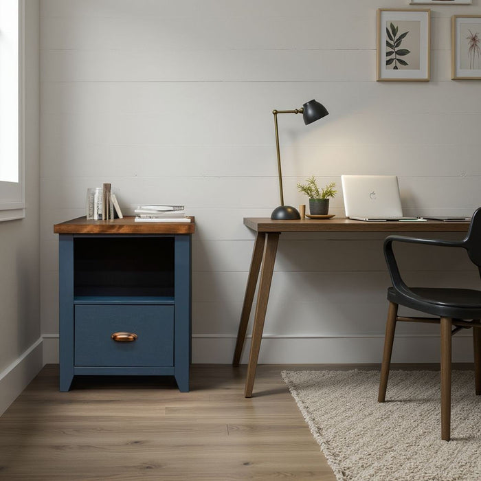 Drawer File - Blue Denim / Whiskey