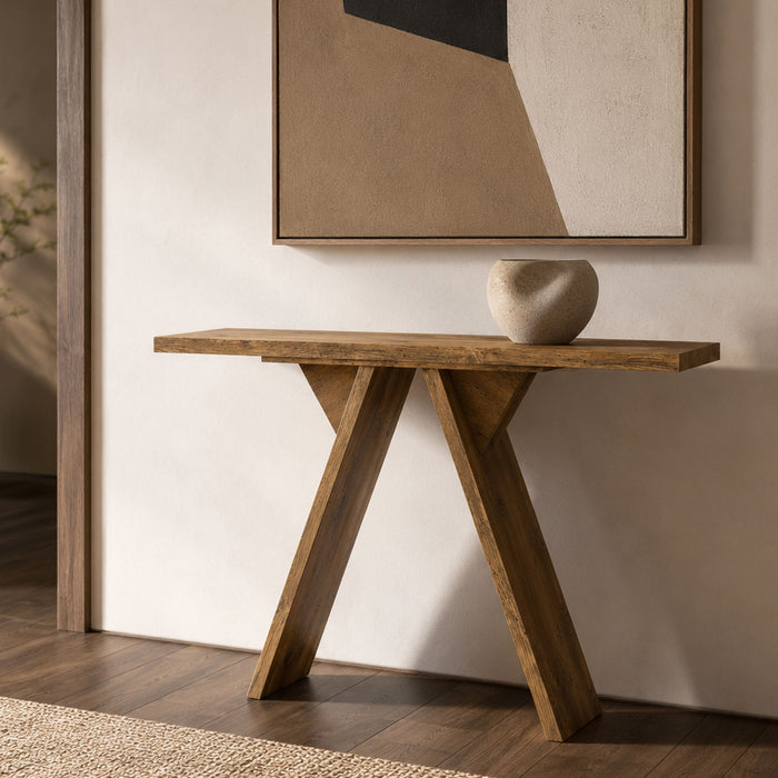 Console Table With V - Shaped Base