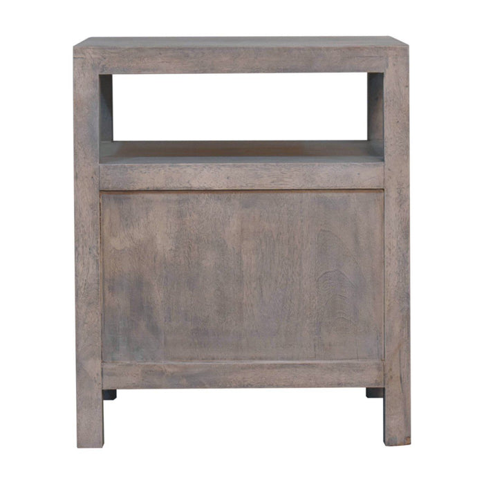 2 Drawer Open Bedside Table - Gray Ash