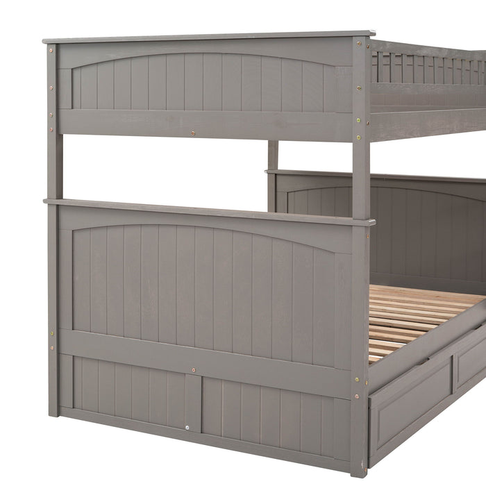 Bunk Bed With Twin Size Trundle, Guardrails