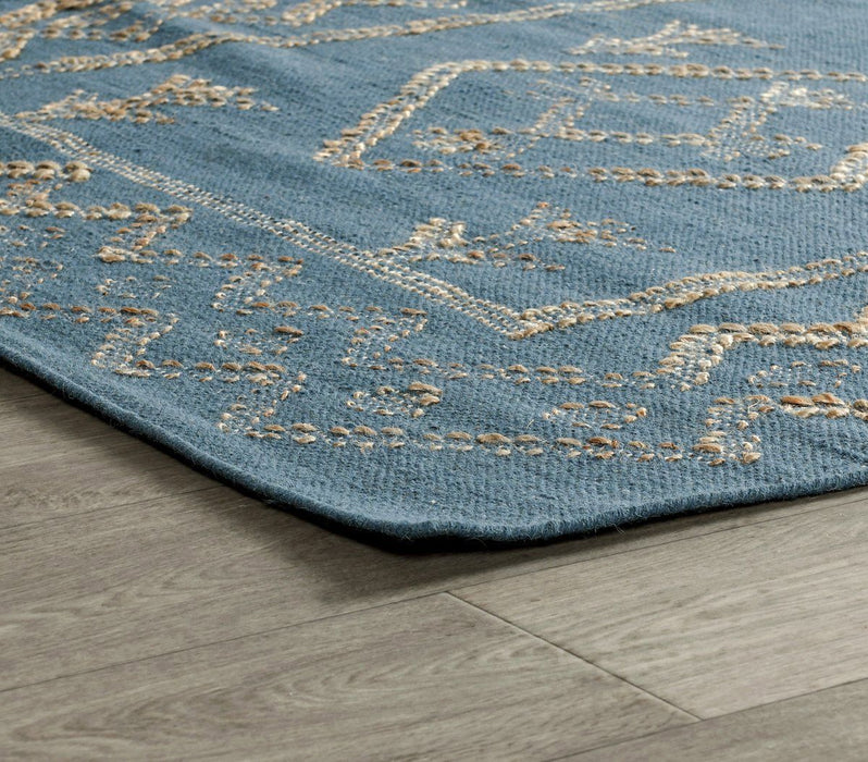 Comporta - 2' x 3' Lagos Rug - Blue / Natural