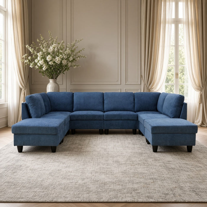8 Piece Modular U - Shape Sectional Sofa