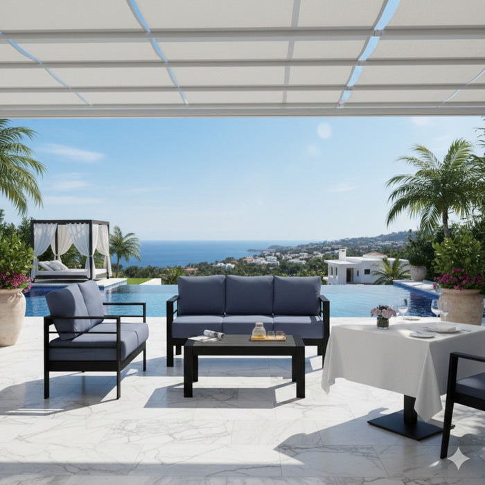 Outdoor Patio Set, All-Weather, Thick Cushions