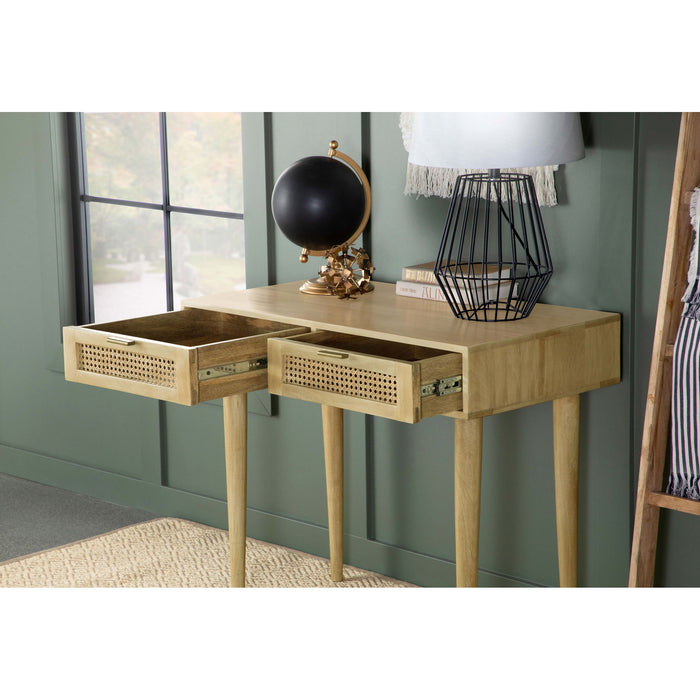 Zamora - 2 Drawer Entryway Console Accent Table - Natural