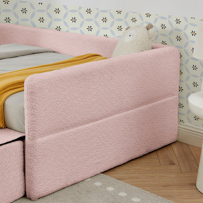 Safe Kids Bed With Guardrails And Storage