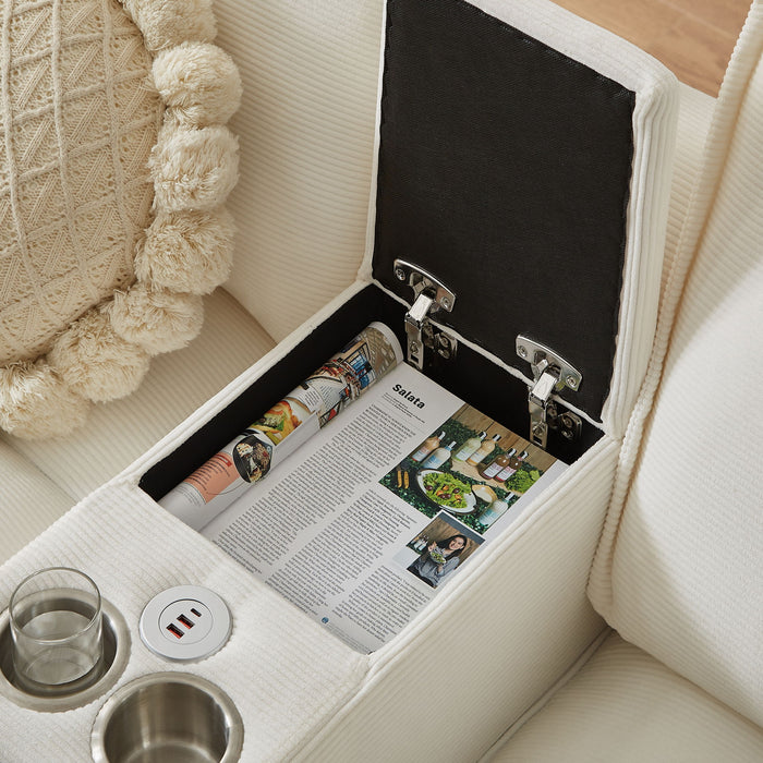 Modern U-Shaped Sectional Sofa Bed With Storage