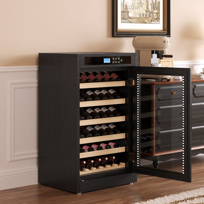 LED Touch Screen Grape Wine Cooler - Black