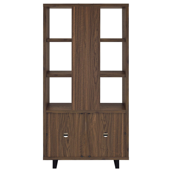 Rodger - 3 Shelf Cabinet Bookcase - Walnut