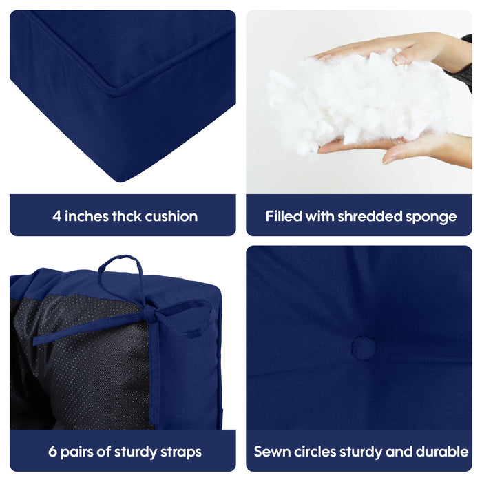 Outdoor Swing Seat Cushion Pad For 2 - 3 Seater Bench