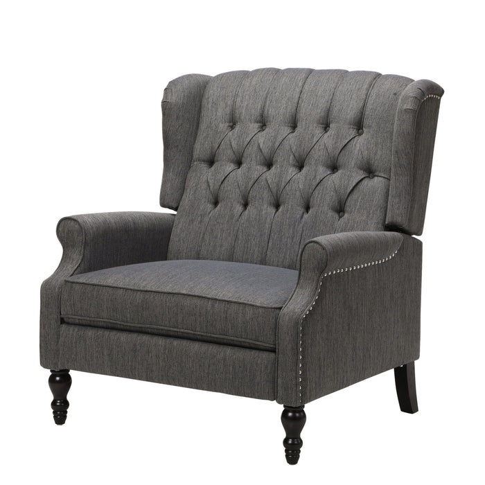 Dunham - Contemporary Fabric Tufted Oversized Pushback Recliner