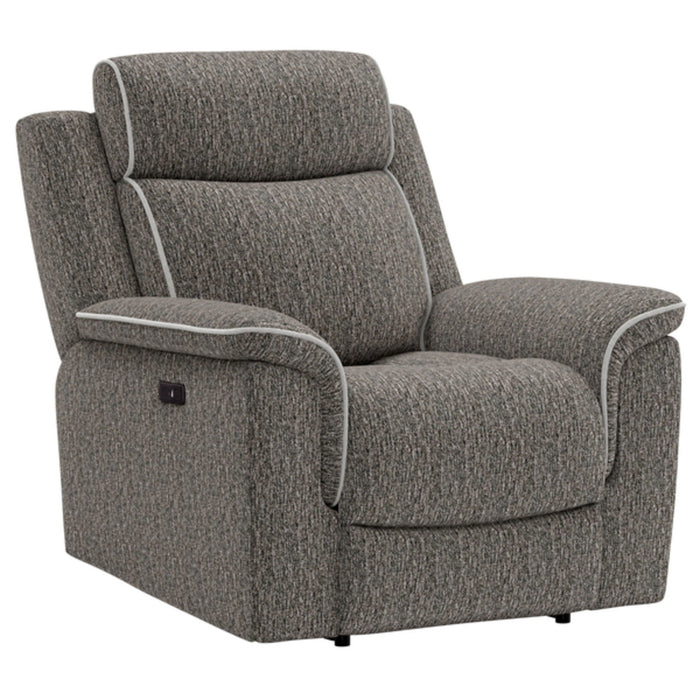 Arthur - Zero-Gravity Power Recliner With USB-A/USB-C Charging, And Pillow-Top Arms - Speckled Slate
