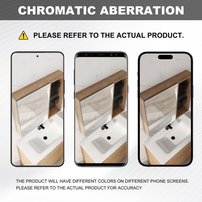 Wall Mounted Bathroom Mirror Cabinet & Adjustable Shelves - Imitative Oak