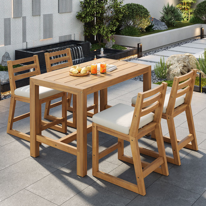 Patio Bar Set With Ergonomic Chairs
