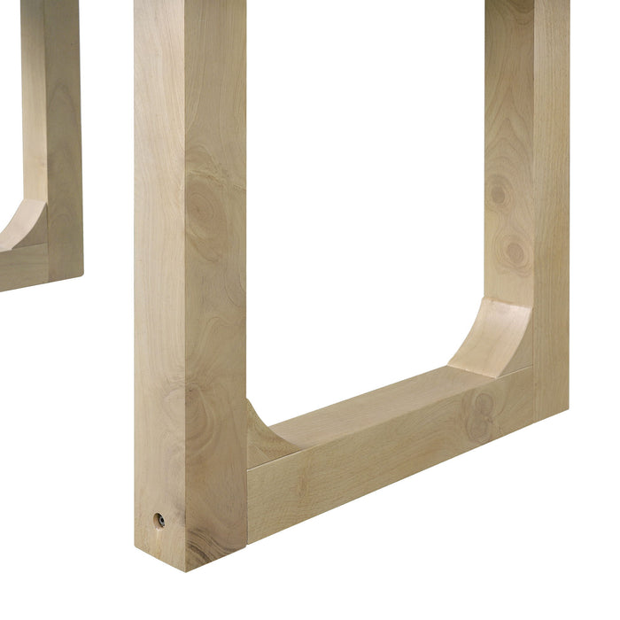 Farmhouse Wooden Kitchen Table With Removable Leaf