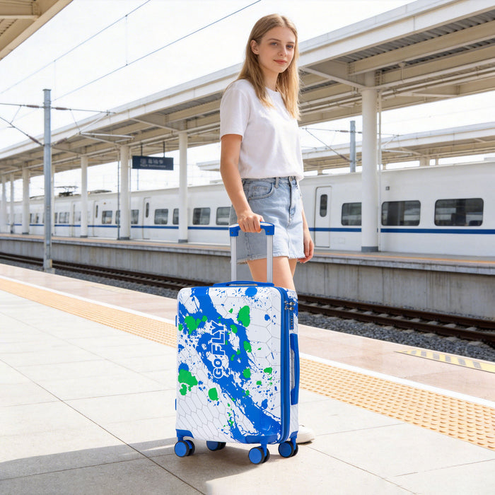 Luggage With Combination Lock, Lightweight Carry-On Suitcase