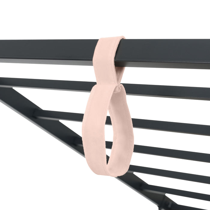 Upholstered Daybed With Metal Slatted Base