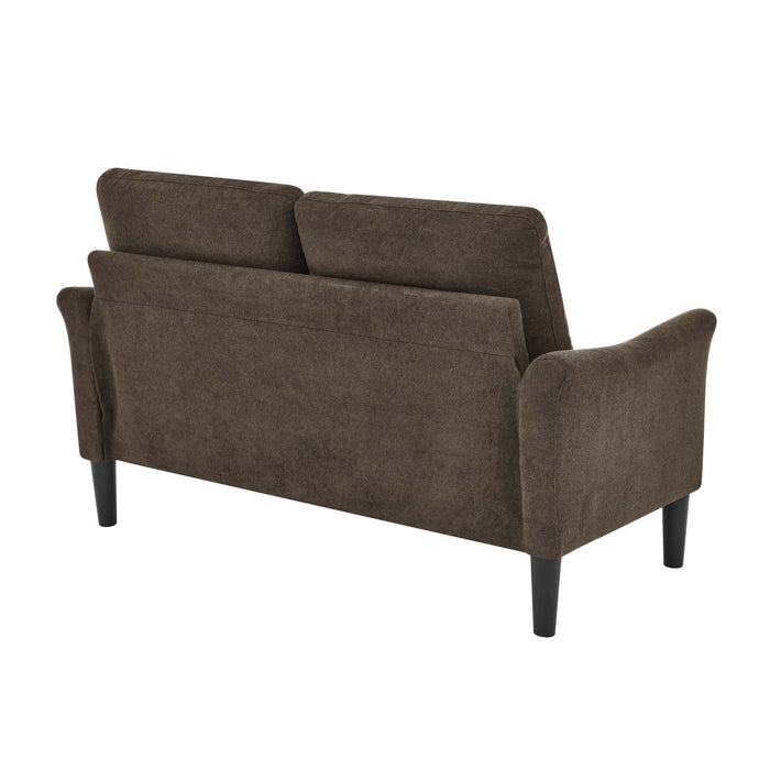 Tufted Loveseat - Dark Brown