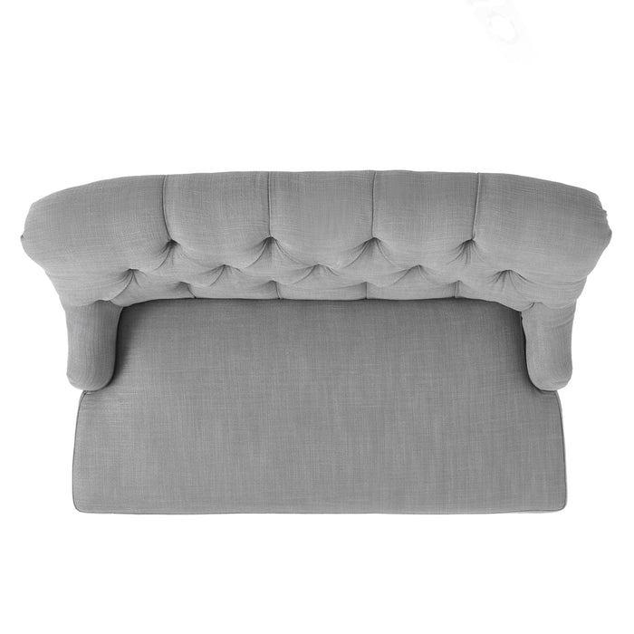 Nicole - French Style Upholstered Loveseat With Tufted Backrest