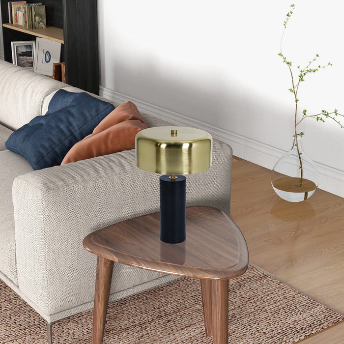 Desk Lamp With Drum Shade - Black