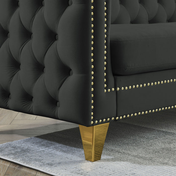 Modern Sofa With Button Tufting, Upholstered Couch For Living Room