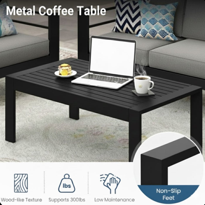 Outdoor Patio Set, All-Weather With Thick Cushions
