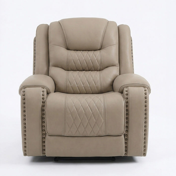 Power Recliner Single Chair With USB Port Living Room Comfort Seating - Toffee