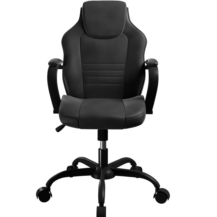 Gaming And Office Chair With Padded Arms, Adjustable Height