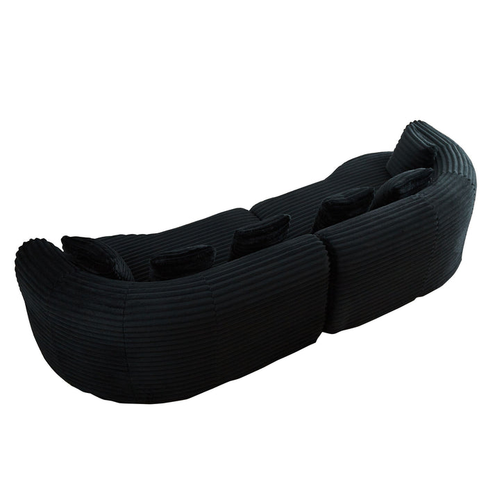 Sectional Sofa, Oversized 4 Seater With Deep Seat Design