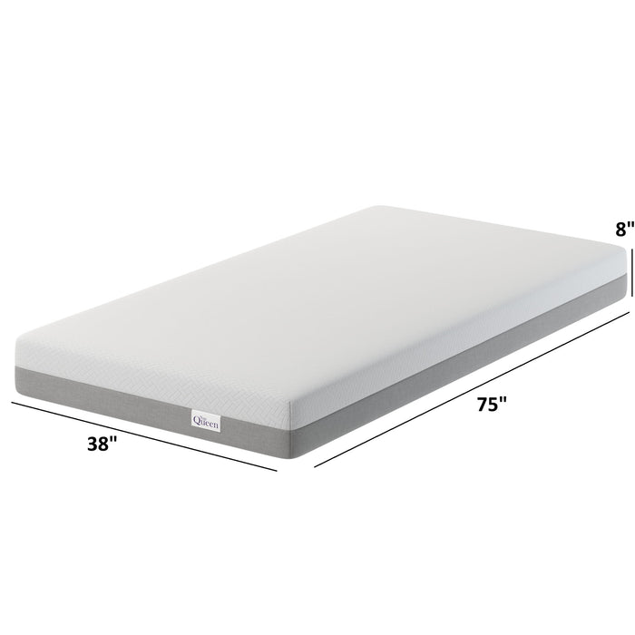 8" Memory Foam Mattress With Adaptive Foam Support And Breathable Cover