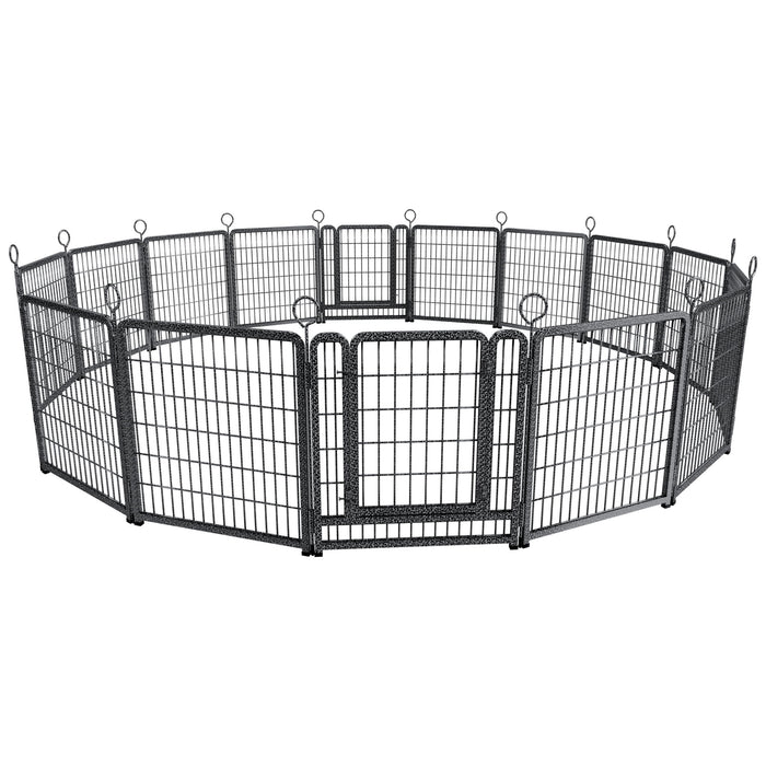 Heavy Duty Dog Playpen Outdoor 16 Piece Panels - Snow Leopard