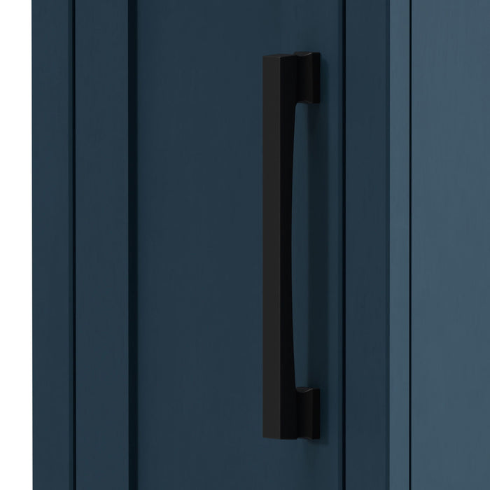 Chairside Table - Blue Denim / Whiskey - Wood