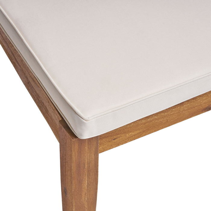 Outdoor Armless Dining Chair With Cushions