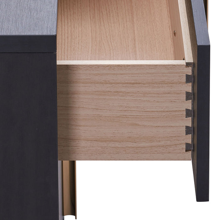 Jeremiah - 6 Drawer Dresser With Mirror - Black