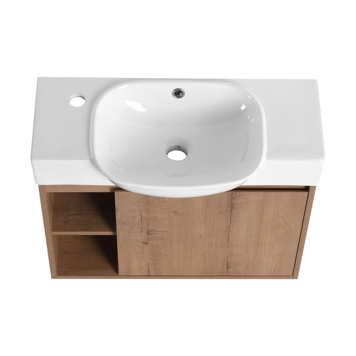 Sleek Design Freestanding Bathroom Vanity With Sink, Soft Close Door