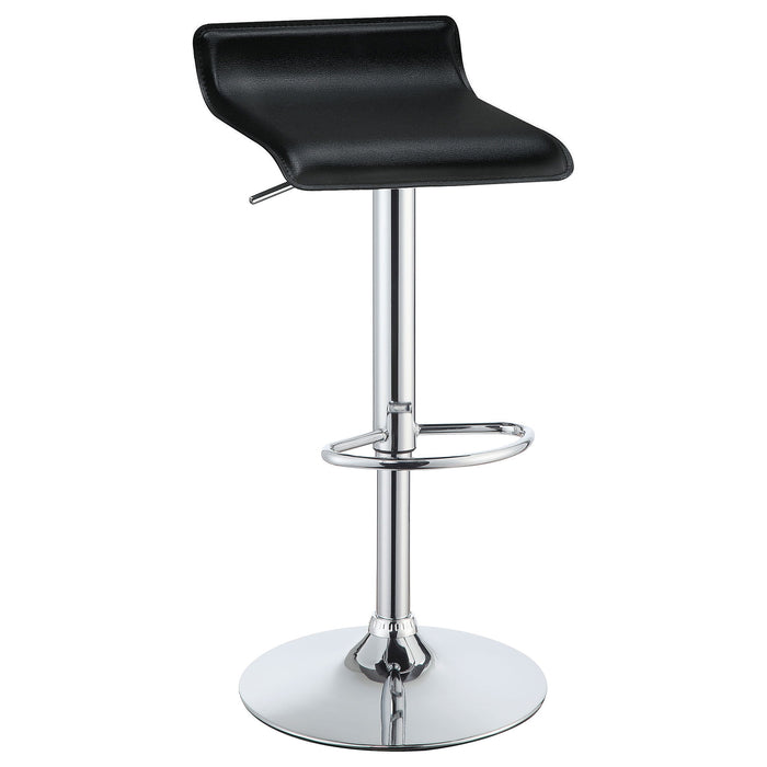 Backless Bar Stool With Adjustable Height - Black