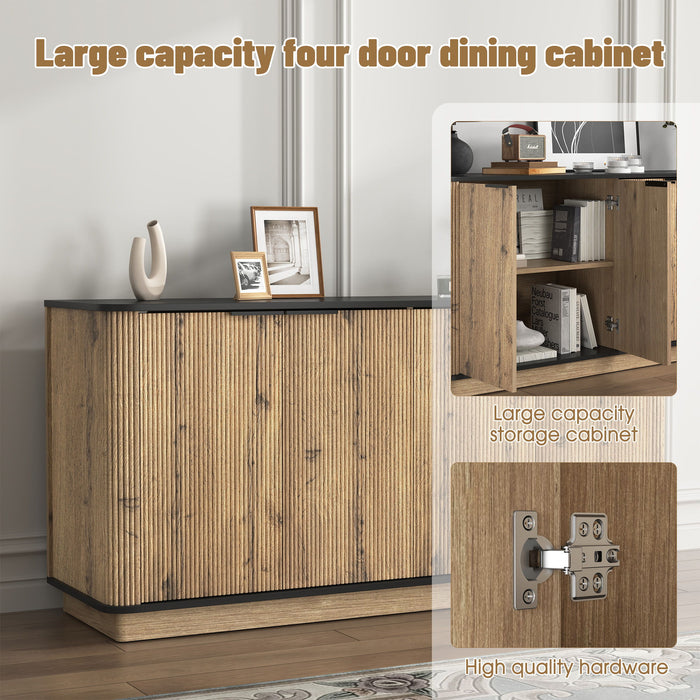 Multi Functional Sideboard, An Ideal Choice For TV And Tableware Storage In Modern Homes - Black