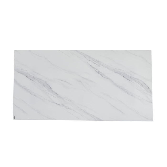 Rectangular Dining Table - Gray / White
