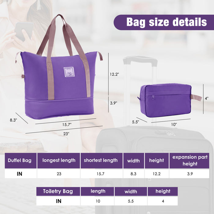 Softside Luggage Expandable Set With Duffel Bag Upright Spinner